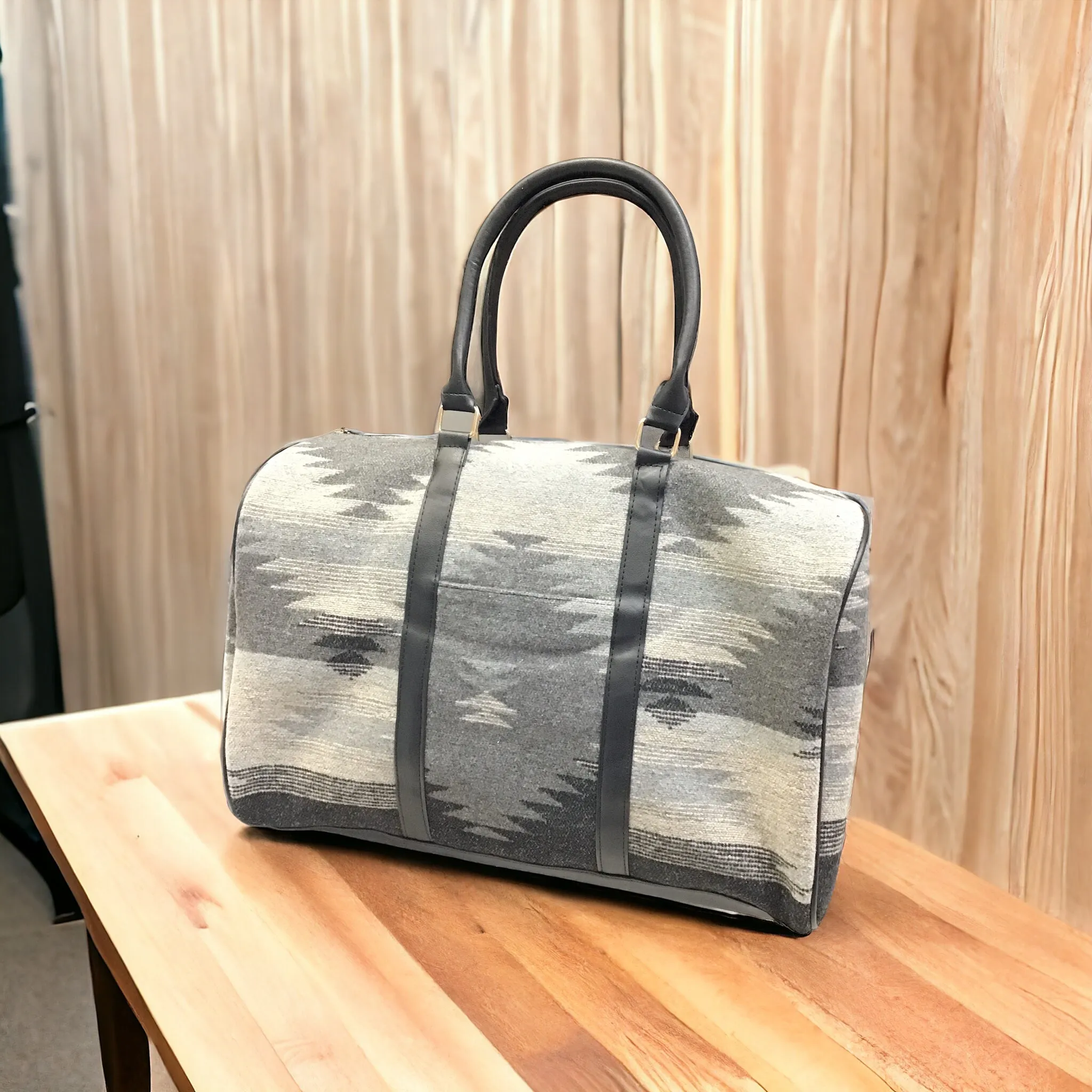 Duffle Bag (grey and black)