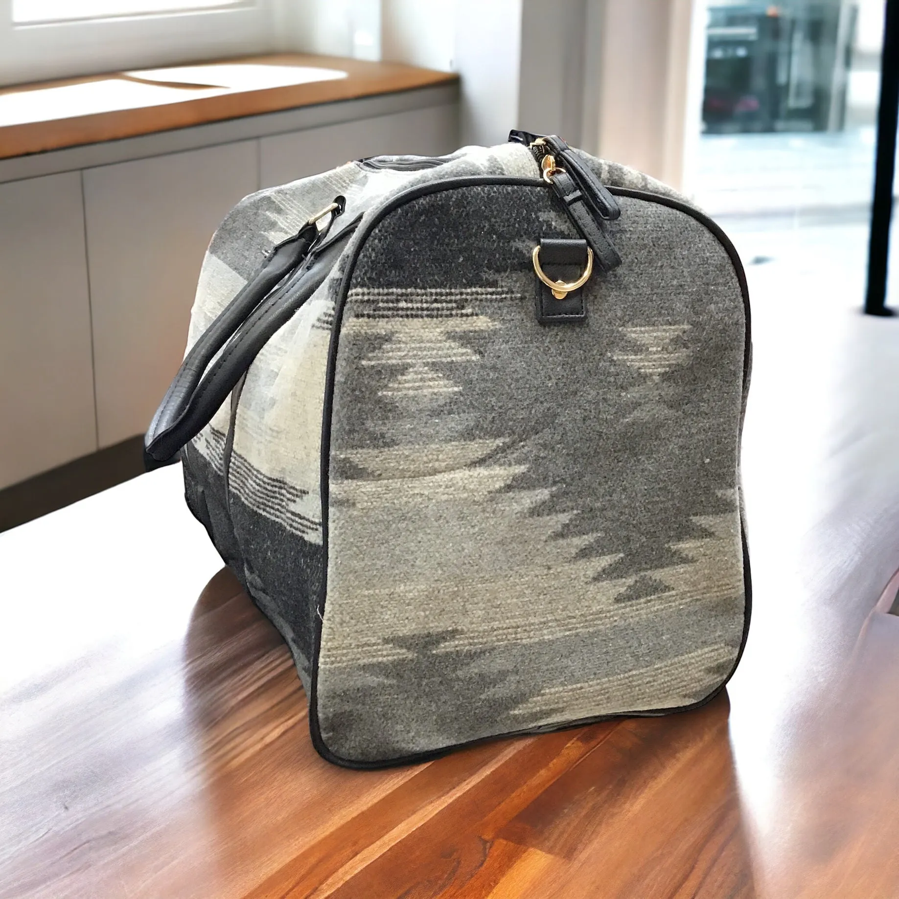 Duffle Bag (grey and black)