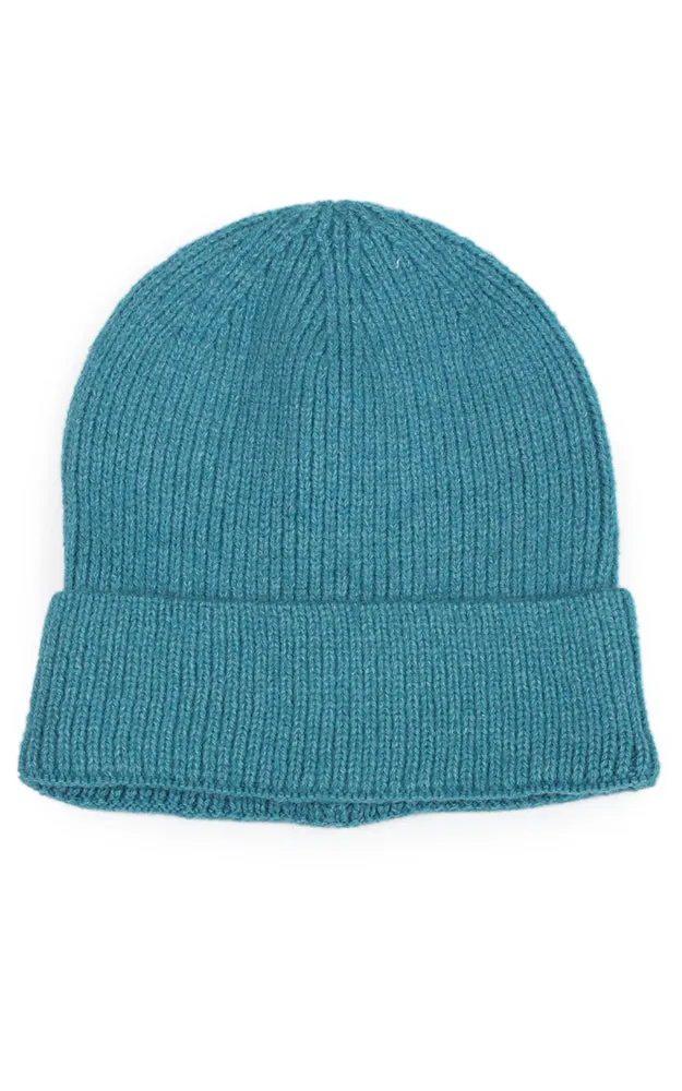 EAHT10436 Solid Ribbed Cuff Knit Beanie Hat