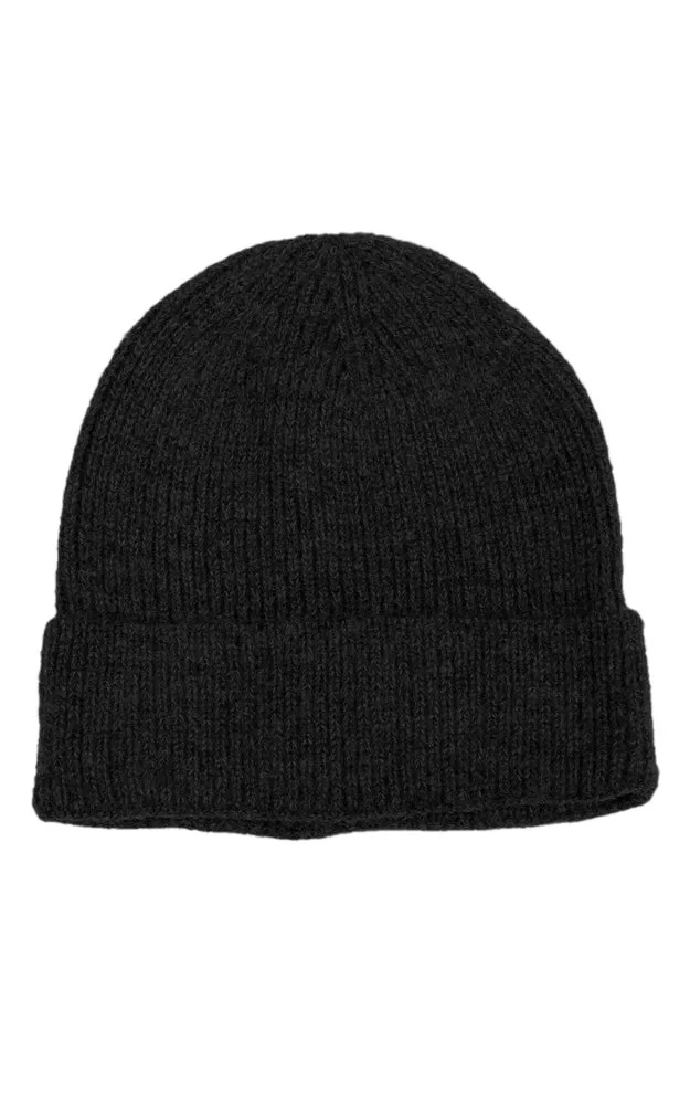 EAHT10436 Solid Ribbed Cuff Knit Beanie Hat