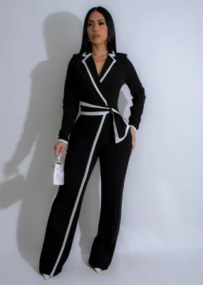 Elegance in Line Jumpsuit Black