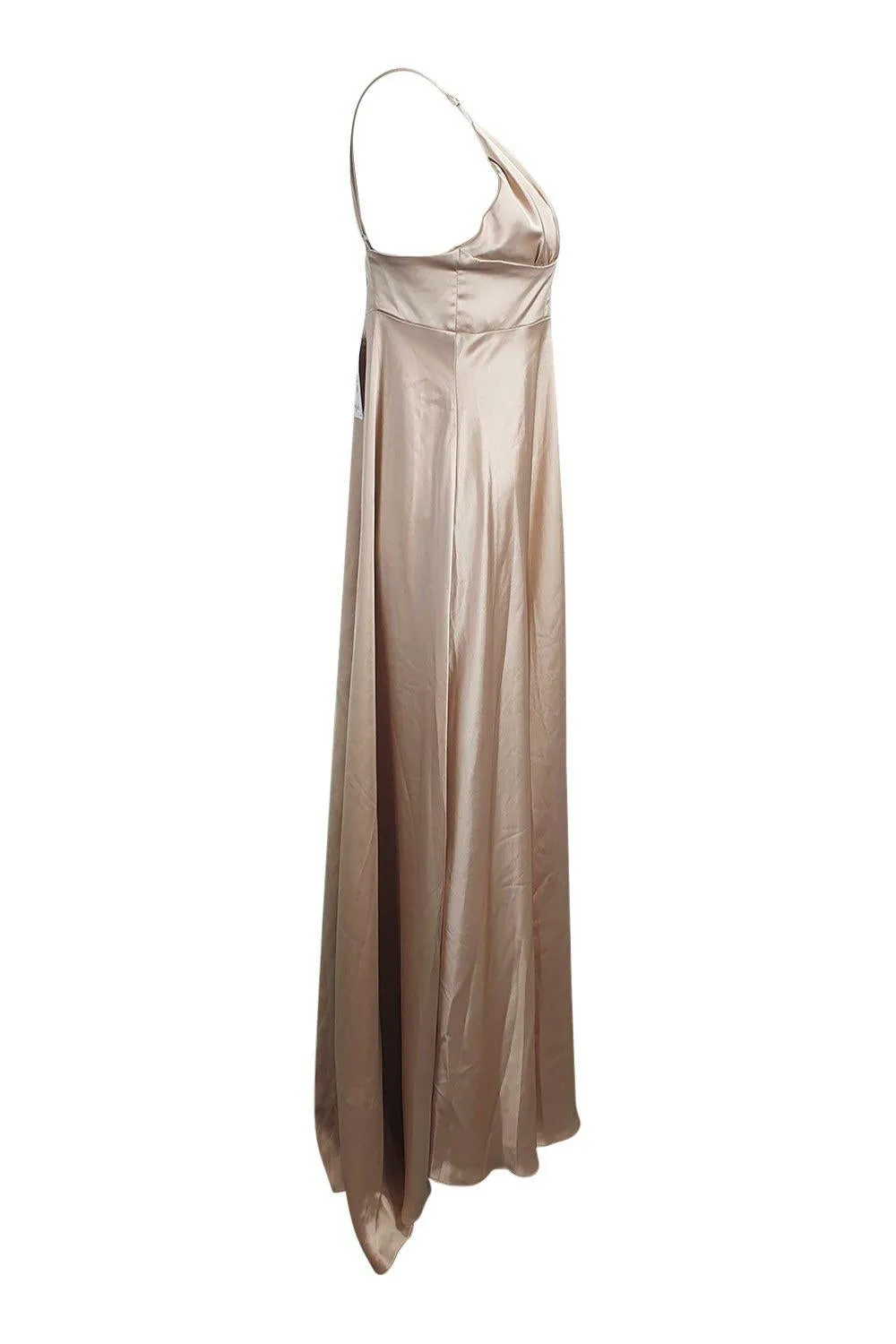 FAME AND PARTNERS Champagne Strappy Maxi Dress (US 10 | AU 14)