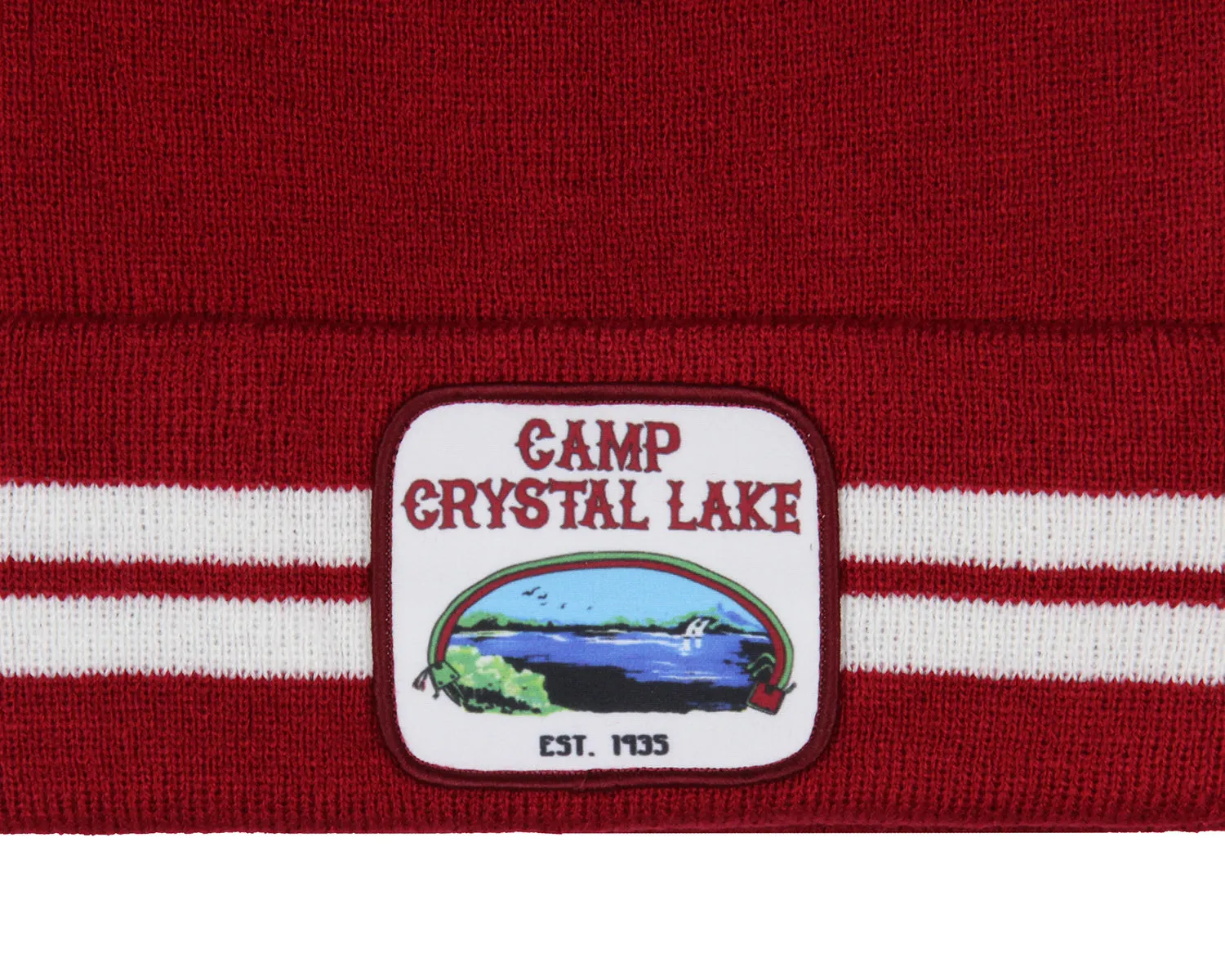 Friday The 13th Beanie Camp Crystal Lake Sign Patch Knit Beanie Hat Cap