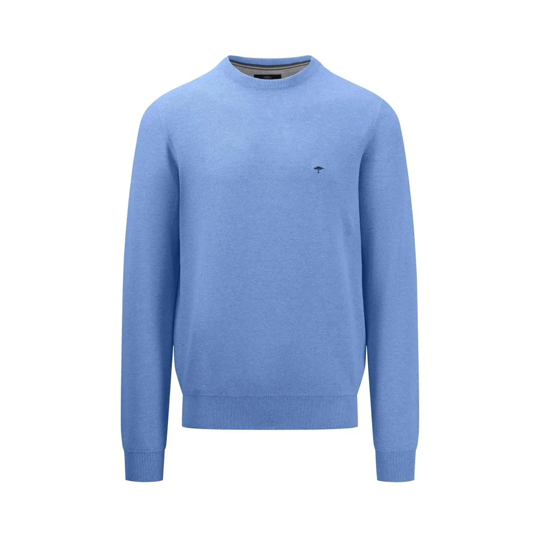 Fynch-Hatton Superfine Cotton Crew Neck Jumper 1413 220 - Crystal Blue