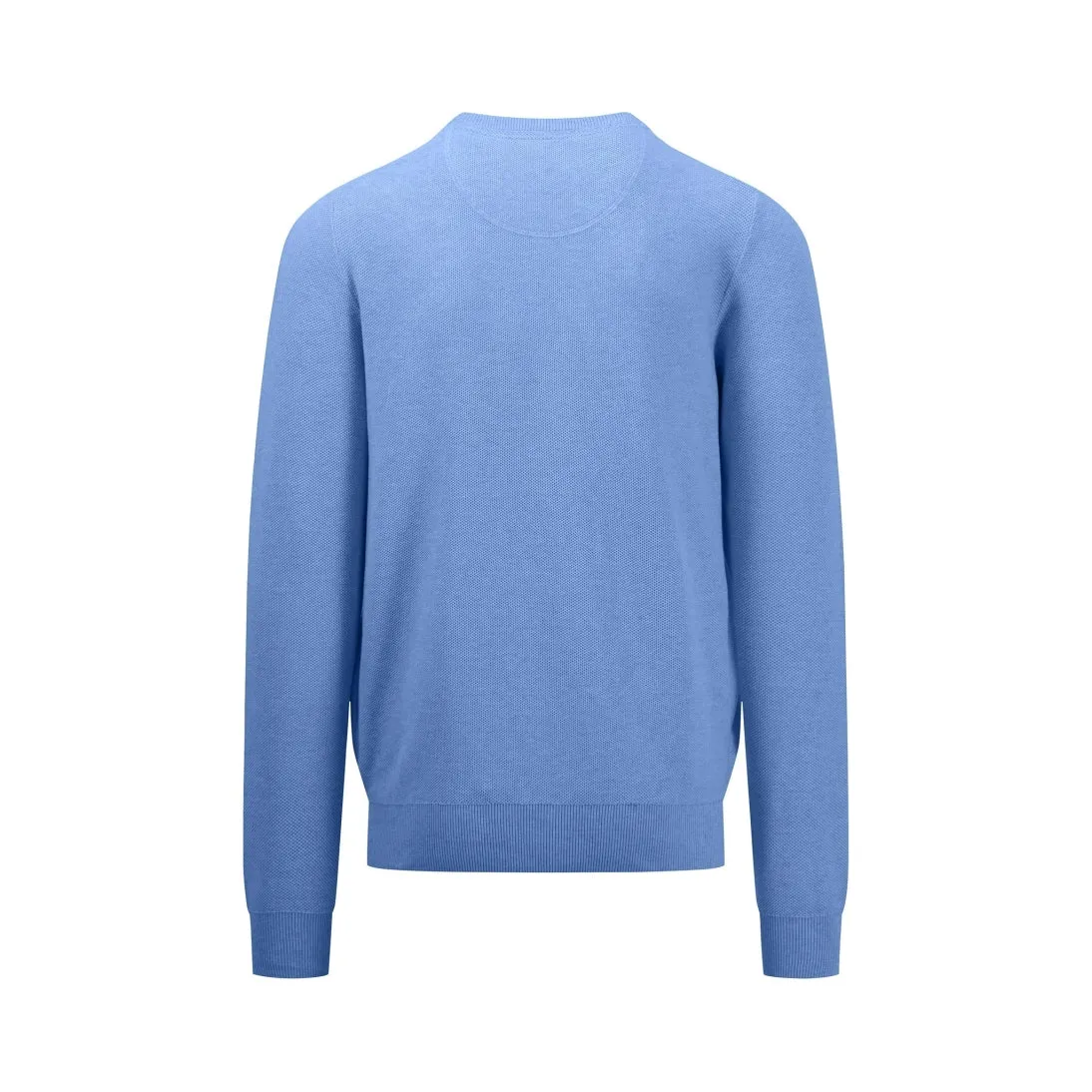 Fynch-Hatton Superfine Cotton Crew Neck Jumper 1413 220 - Crystal Blue