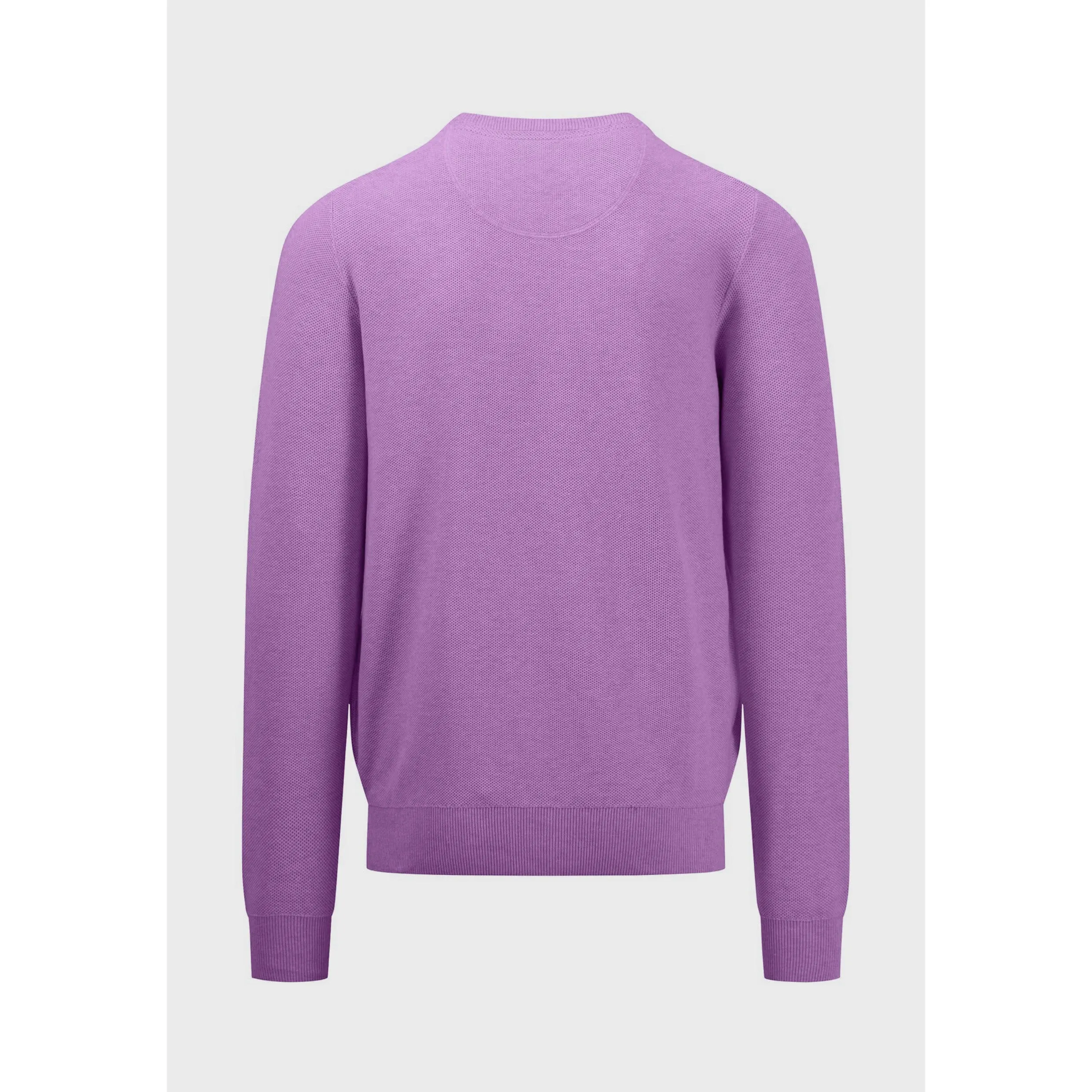 Fynch-Hatton Superfine Cotton Crew Neck Jumper 1413 220 - Dusty Lavender