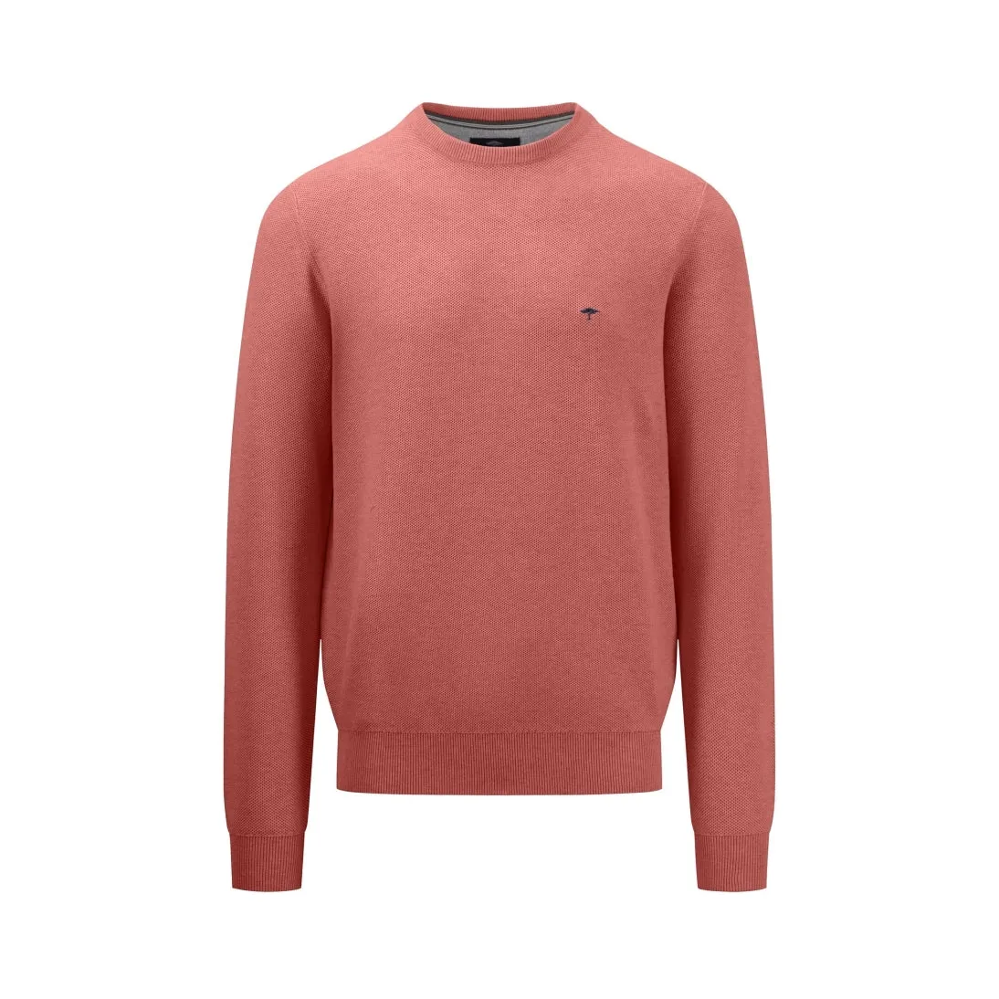 Fynch-Hatton Superfine Cotton Crew Neck Jumper 1413 220 - Orient Red