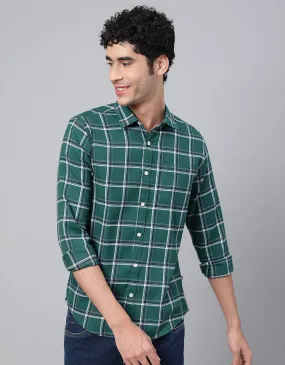 Green Checks Printed Shirt