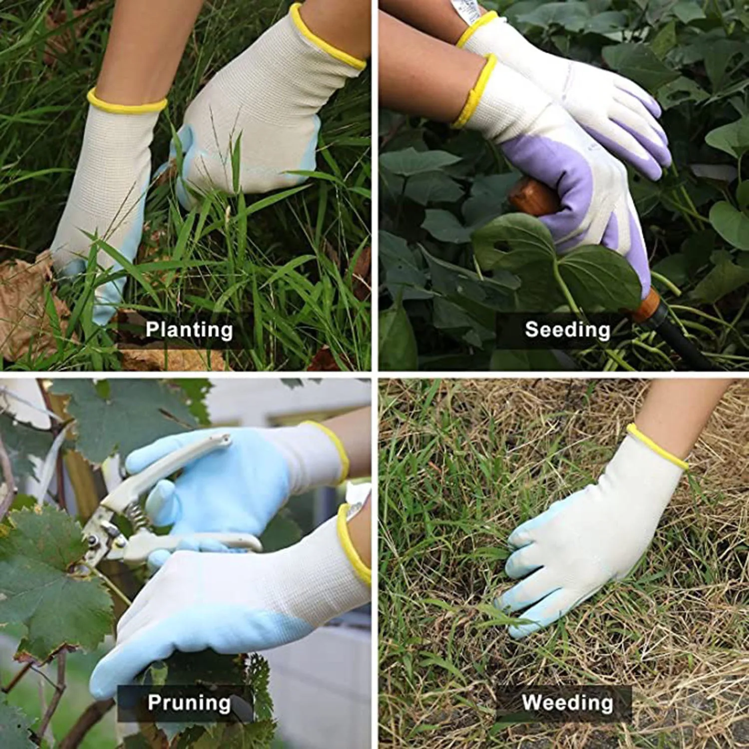 Handlandy Nitrile Coating Gardening Work Gloves Foam Women 5172 (12/24/36 Pairs)