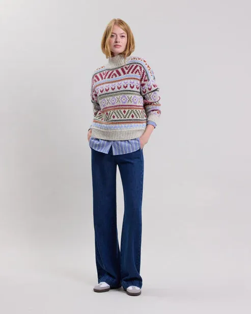 Hartford Mayalen Wool Jacquard Multicolor Sweater