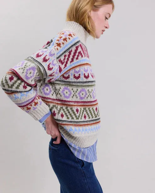 Hartford Mayalen Wool Jacquard Multicolor Sweater