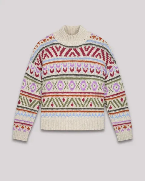 Hartford Mayalen Wool Jacquard Multicolor Sweater