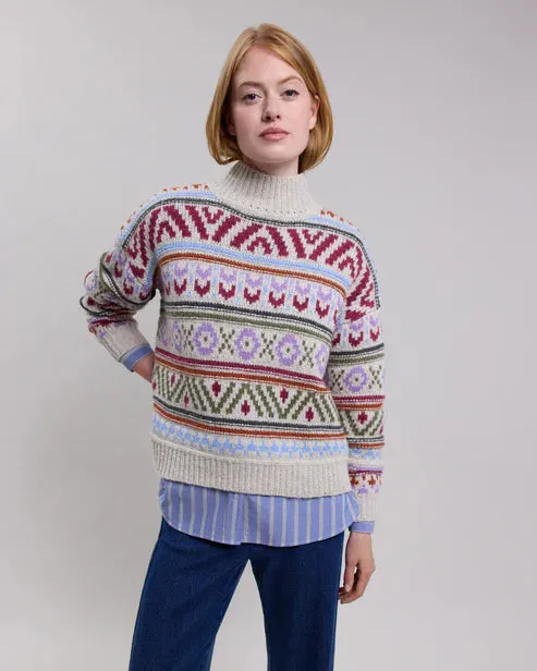 Hartford Mayalen Wool Jacquard Multicolor Sweater