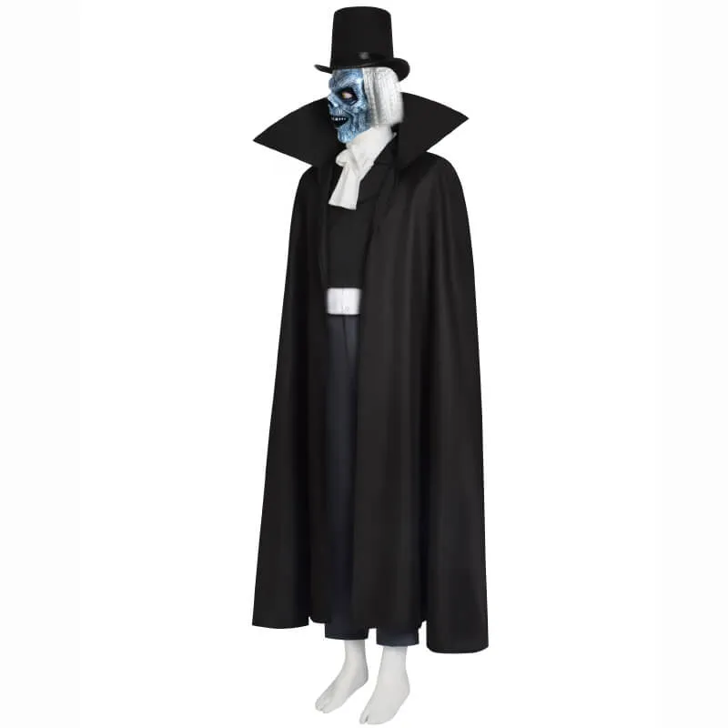 Hatbox Ghost Mask Haunted Mansion Hatbox Ghost Halloween Costume with Hat