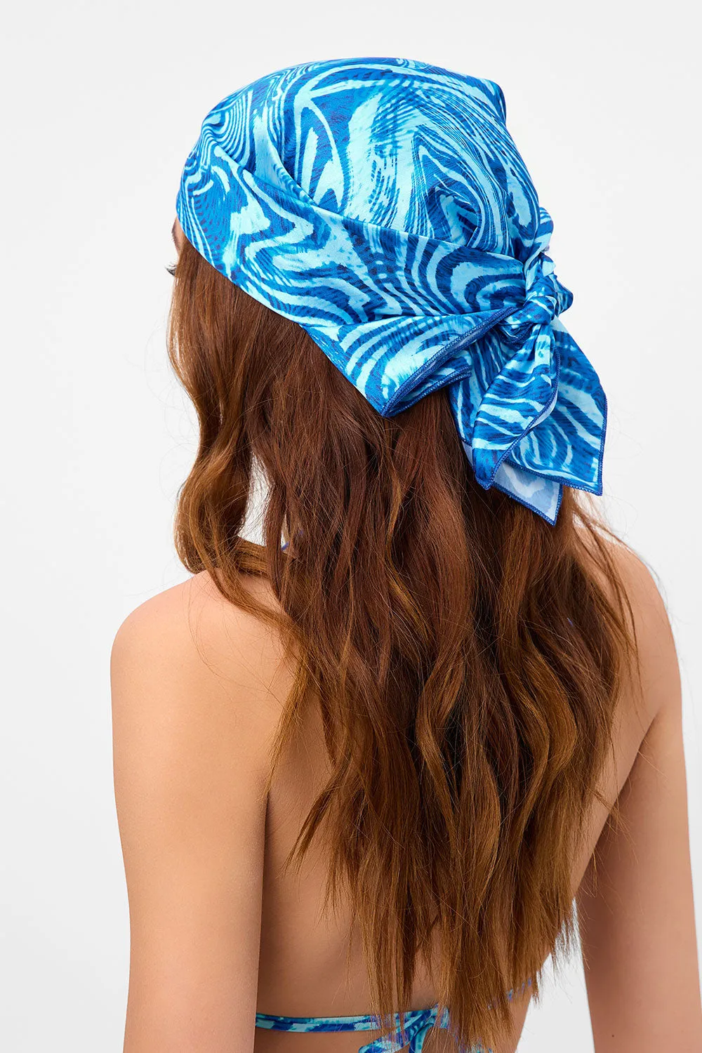 Heidi Satin Head Scarf - Electric