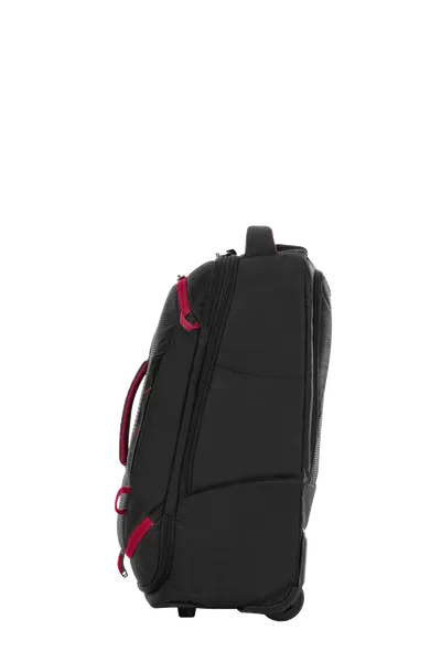 High Sierra - Composite V4 56cm Small RFID Wheeled Duffle With Backpack Straps - Black/Red