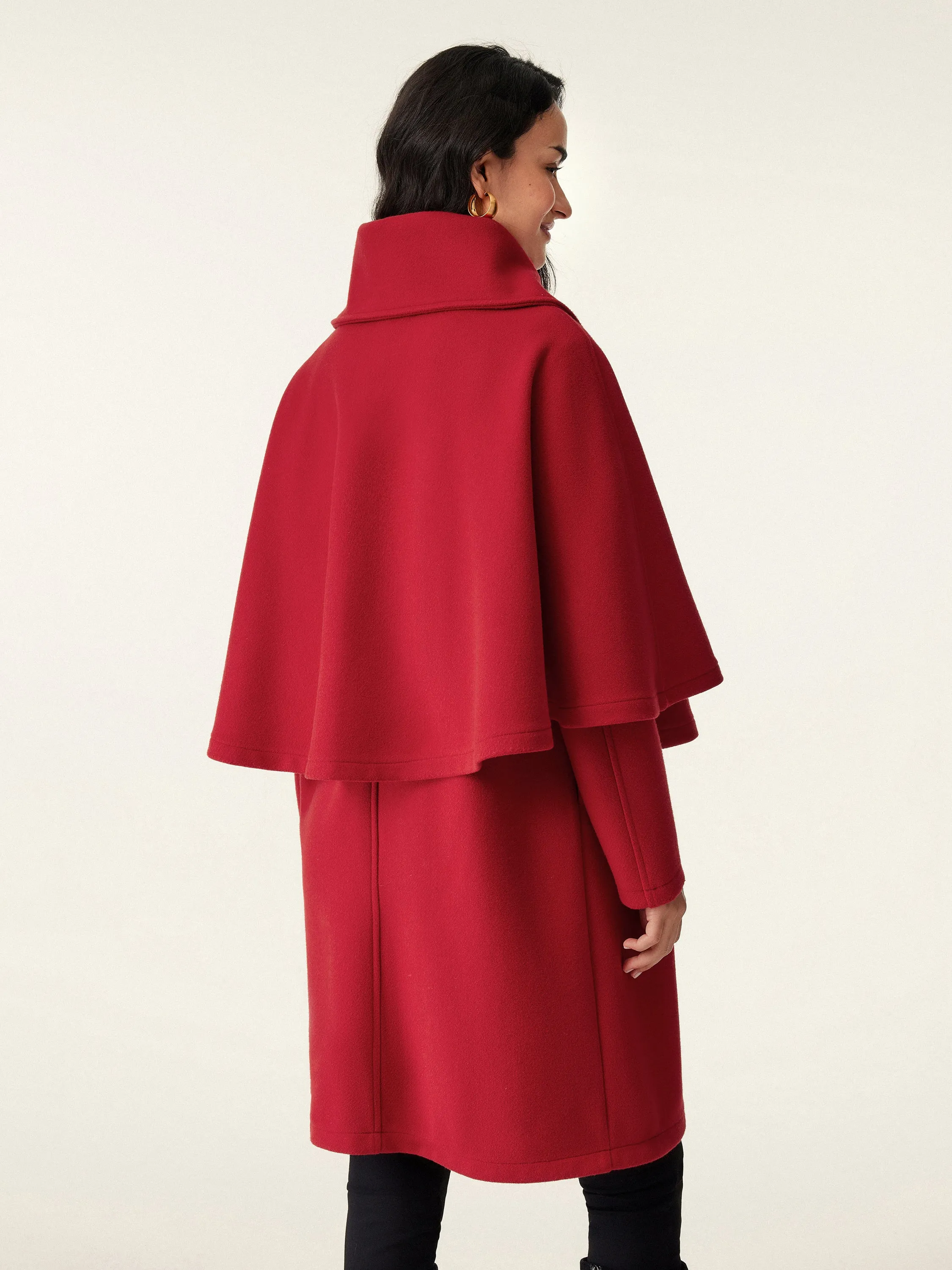 Holiday Vibe Cape Overlay Coat