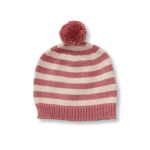 Jaime Cotton Stripe Baby Hat - Dusty