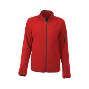 JONSSON WOMEN'S FIVE POCKET FLEECE JACKET COLOUR-RED SIZE-2XL