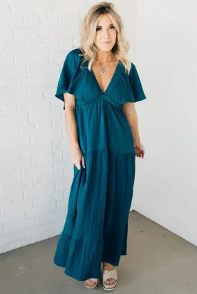 Juniper Deep V-Neck Maxi Dress