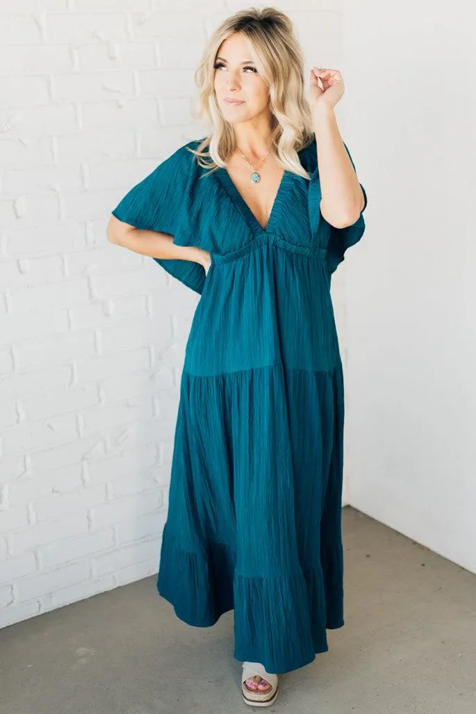 Juniper Deep V-Neck Maxi Dress