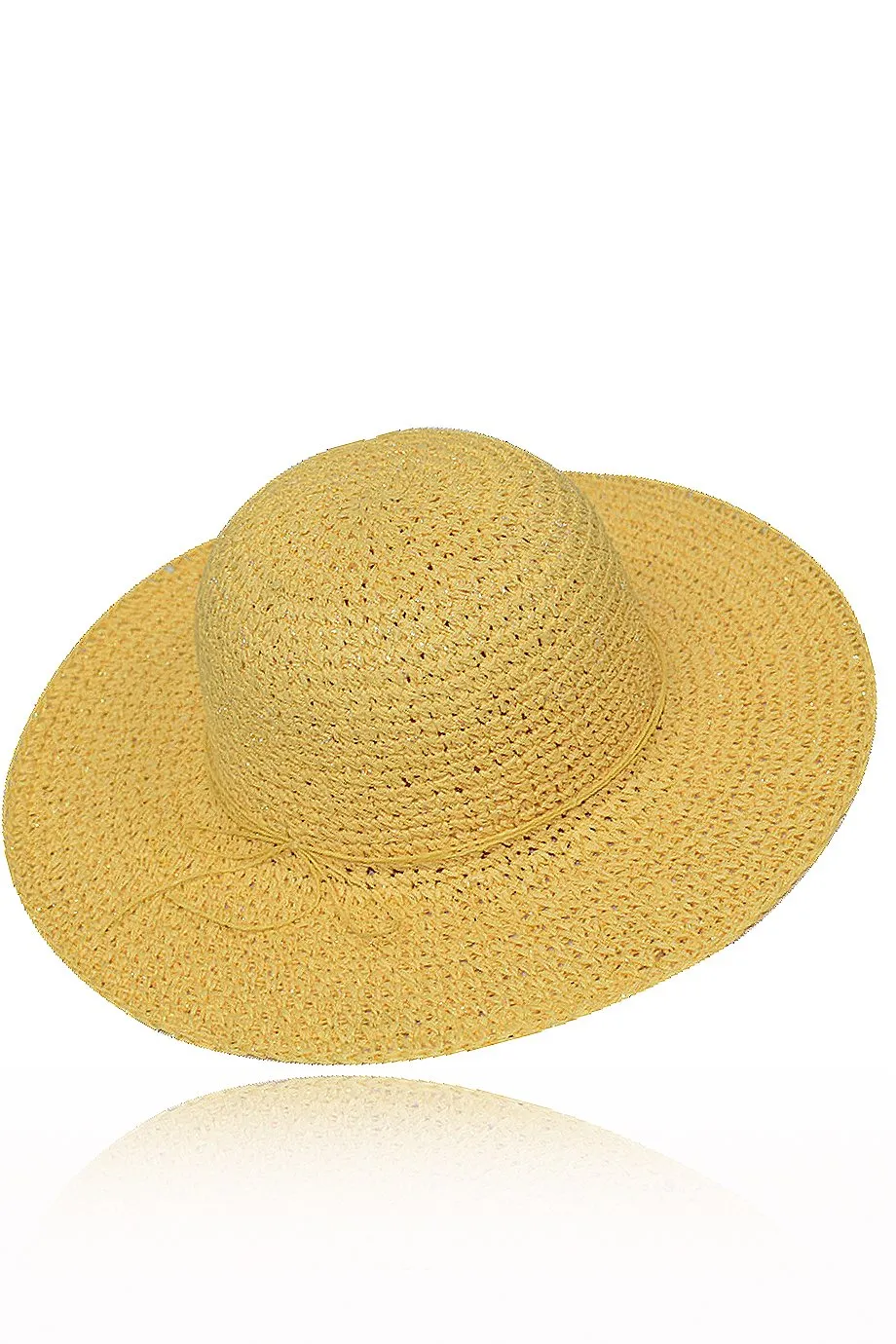 Kartenia Yellow Straw Beach Hat