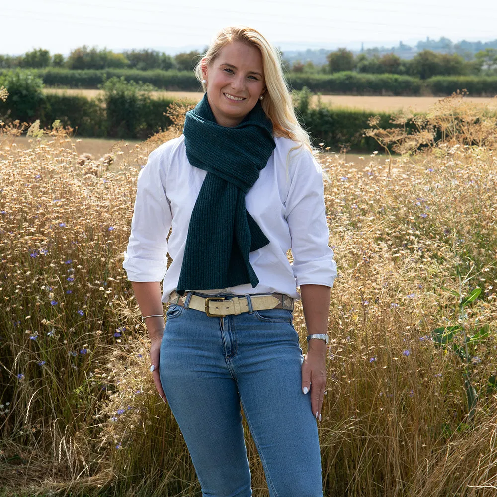 Lambswool Ribbed Scarf - Lugano