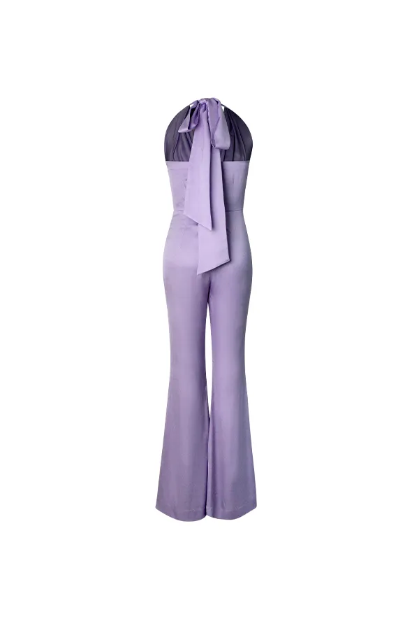 Lavender drape jumpsuit