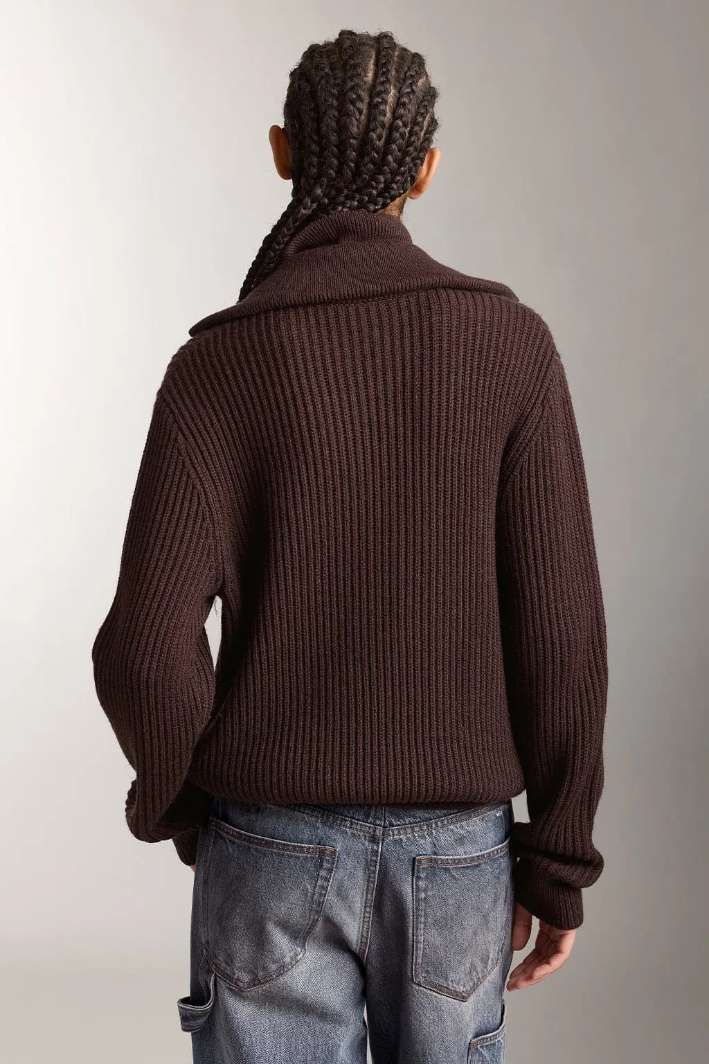 Layered Wool Blend Sweater