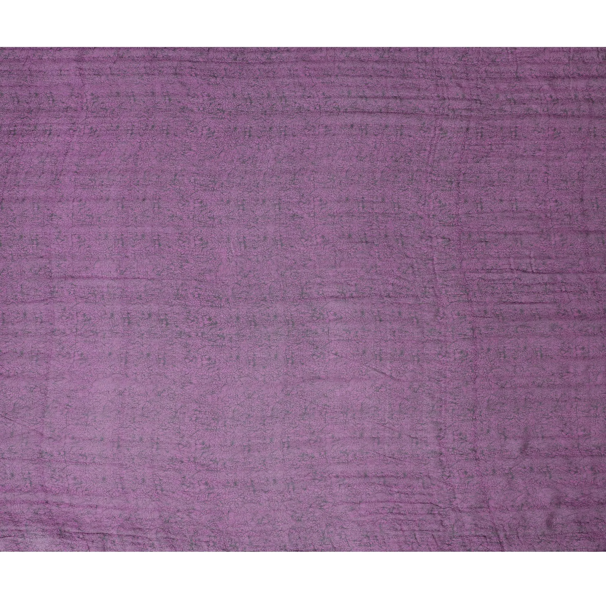 Lilac Dream Pure Wrinkle Silk Chiffon Fabric - Textured Elegance, 110cm Width - Buy Online by the Meter-D18058