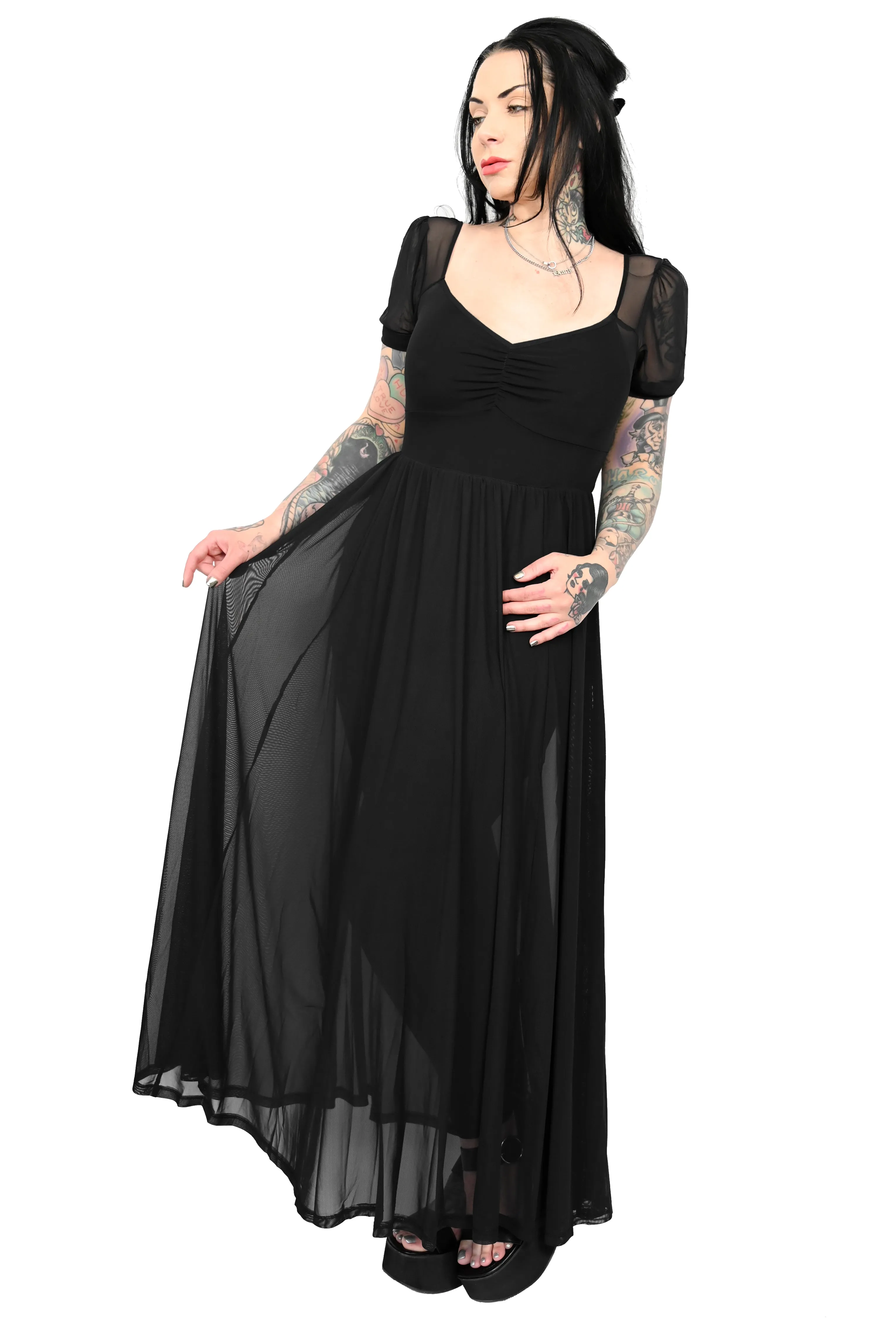 Lily Mesh Maxi Dress