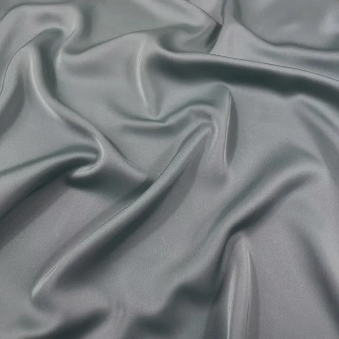 LONG PLAIN DARK GREY SATIN SCARF SHAWL WRAP