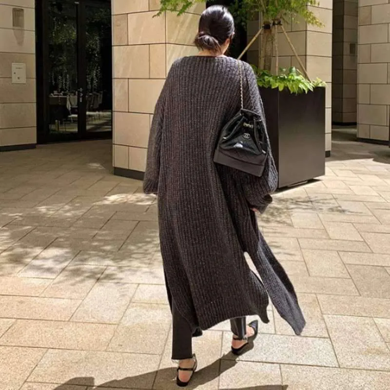 Luxury Loose Knitted Long Cardigan Sweaters