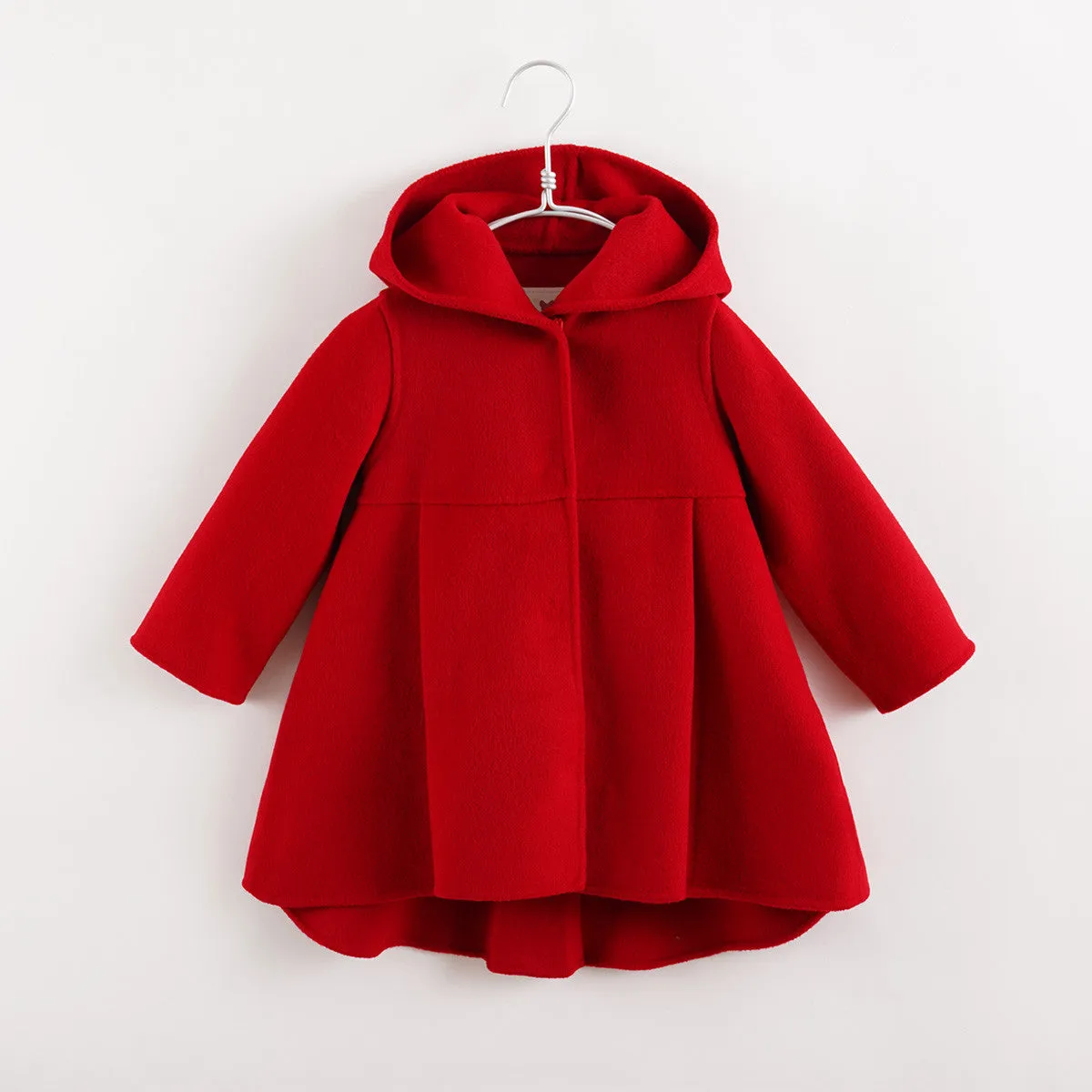 MARC & JANIE Girls Double Wool Hooded Trench Coat 213588