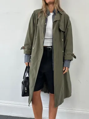 Max Mara Weekend Double Breasted Belted Trench Coat - M