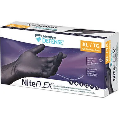 MedPro Defense NiteFLEX Nitrile Powder-Free Exam Gloves