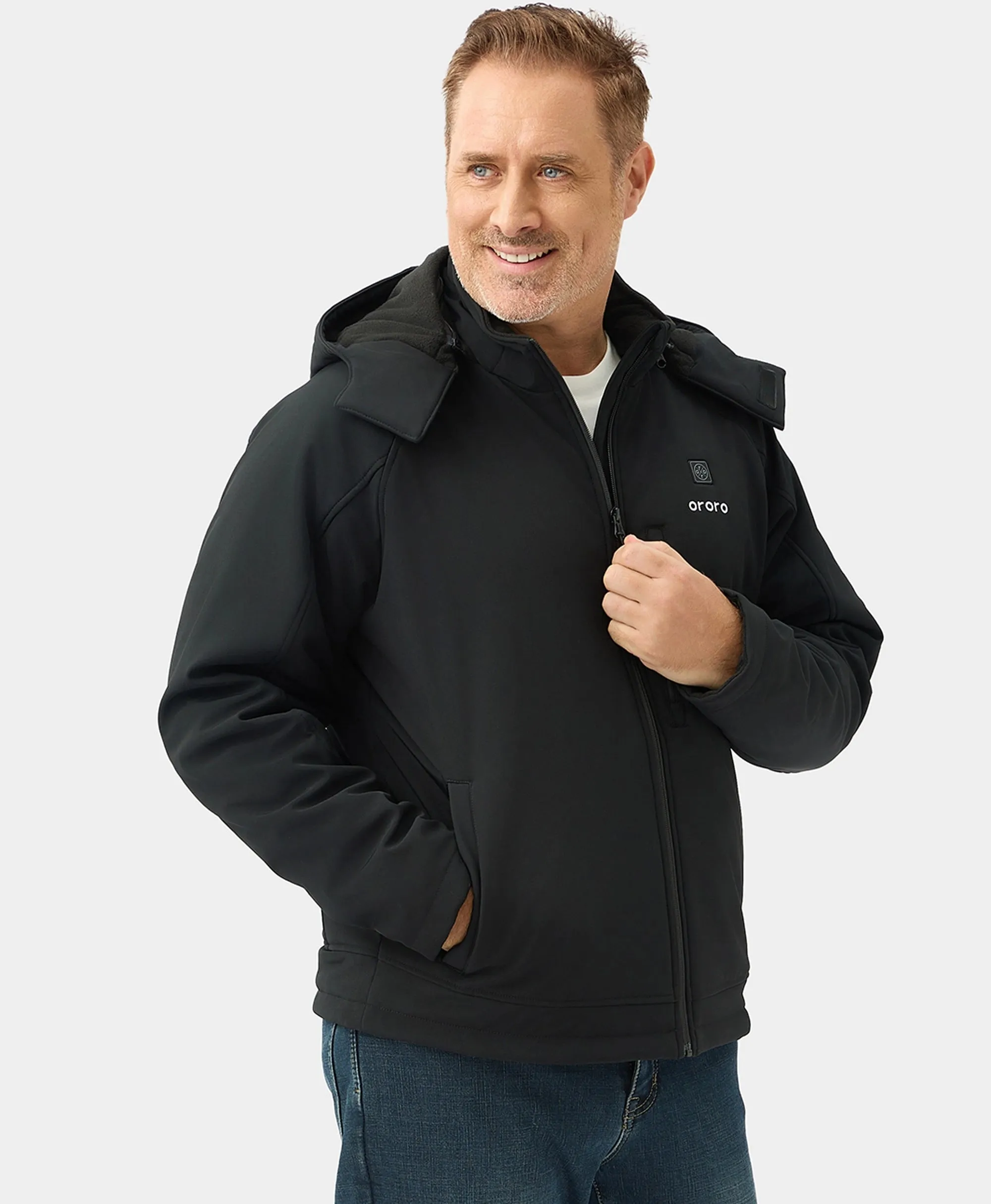 Men's Classic Heated Jacket - Black & Blue / Black