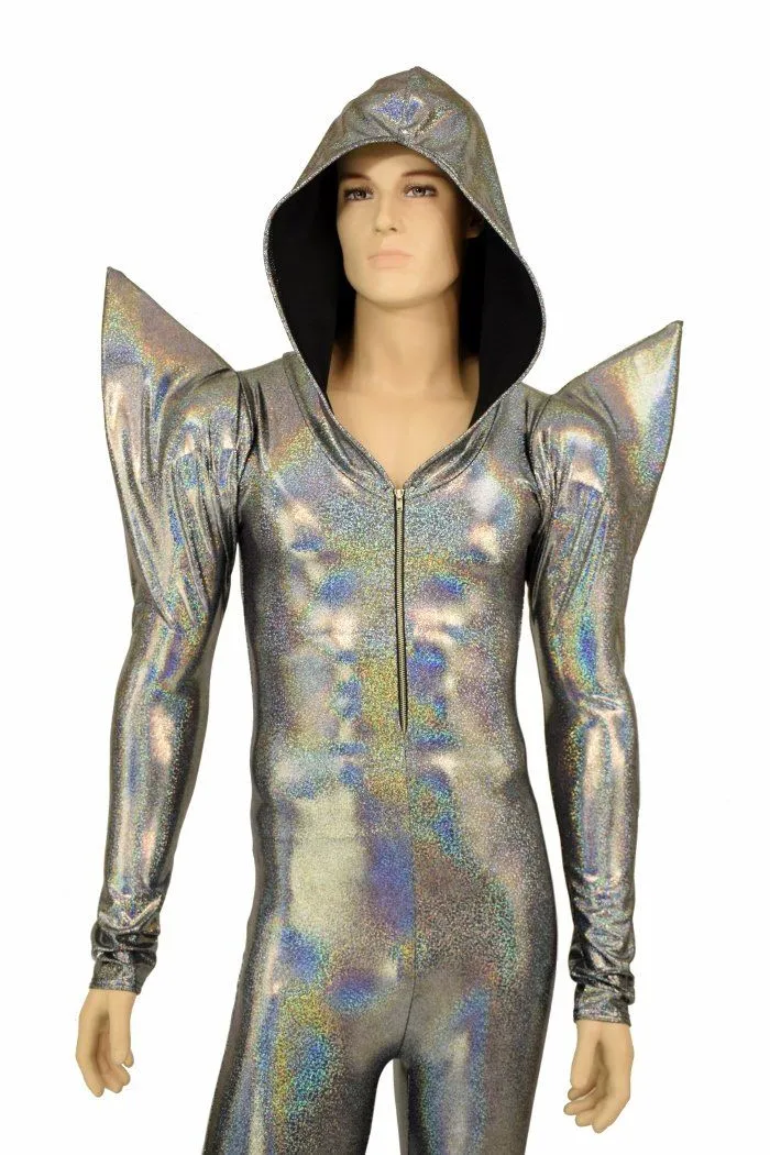 Mens Silver Mega Shoulder Catsuit