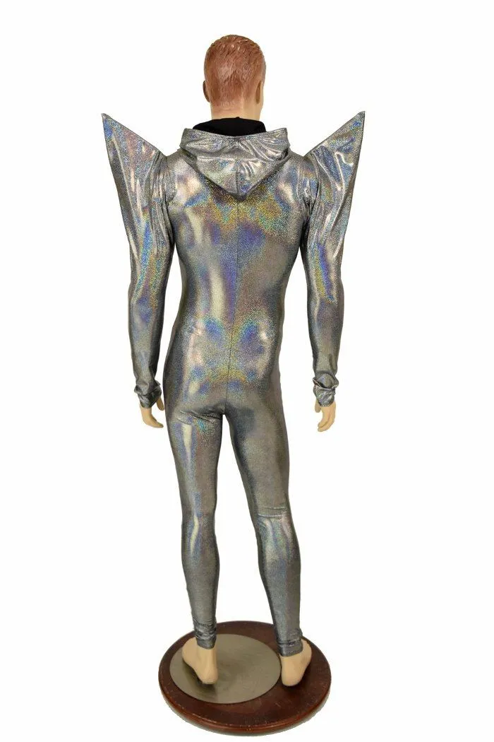 Mens Silver Mega Shoulder Catsuit