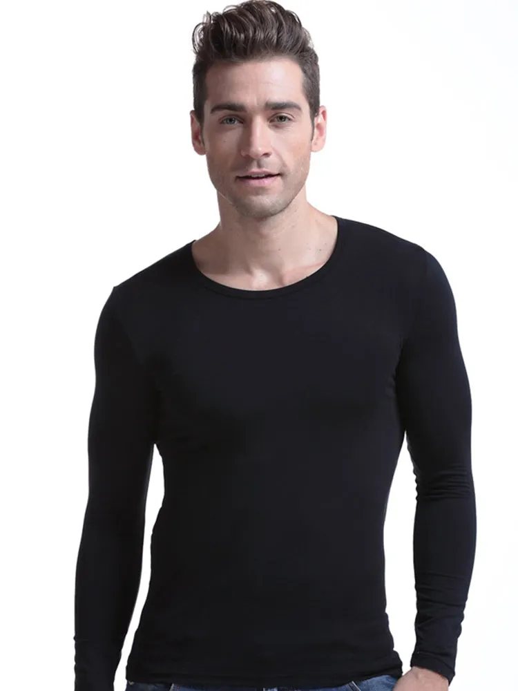 Mens Ultra Soft Low Cut V-Neck Thermal Shirt