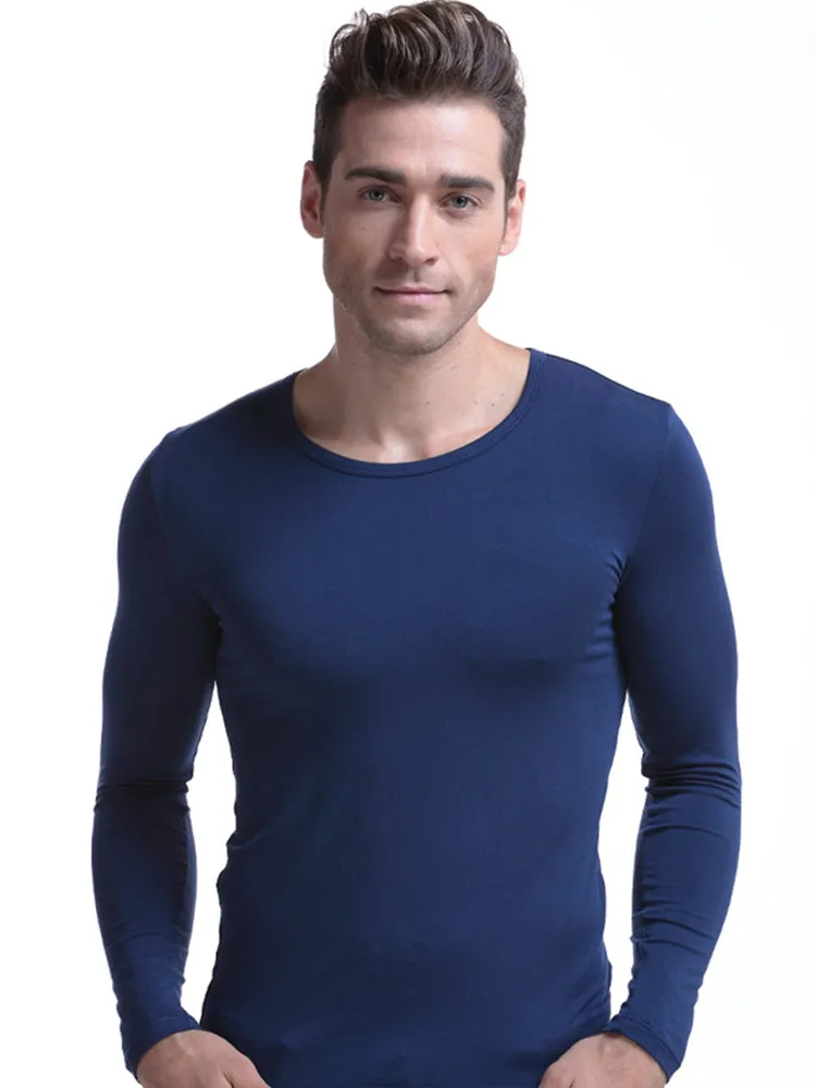 Mens Ultra Soft Low Cut V-Neck Thermal Shirt