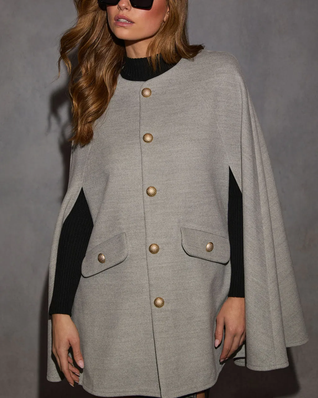 Midnight Moon Cape Sleeve Coat