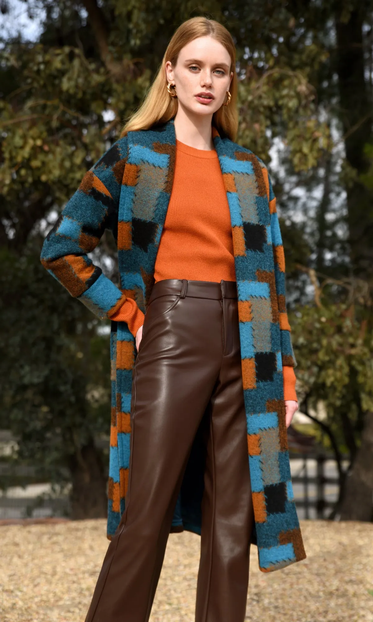 Monsi Patchwork Shawl Duster Coat