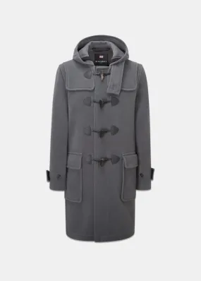 Morris Herringbone Duffle Coat Grey