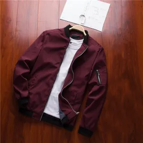 NaranjaSabor Spring New Men's Bomber Zipper Jacket