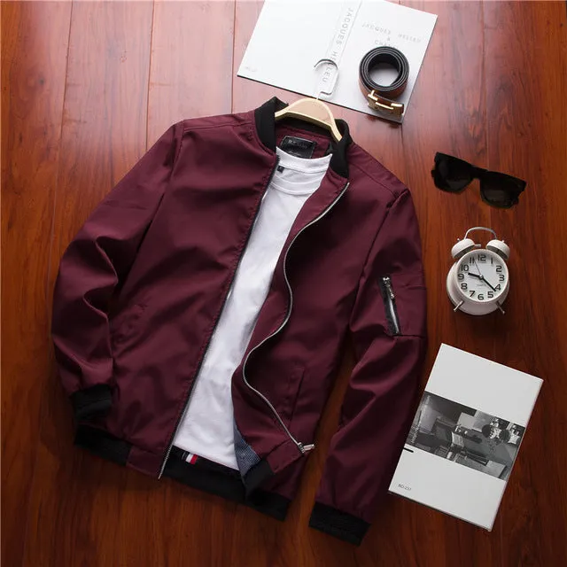 NaranjaSabor Spring New Men's Bomber Zipper Jacket