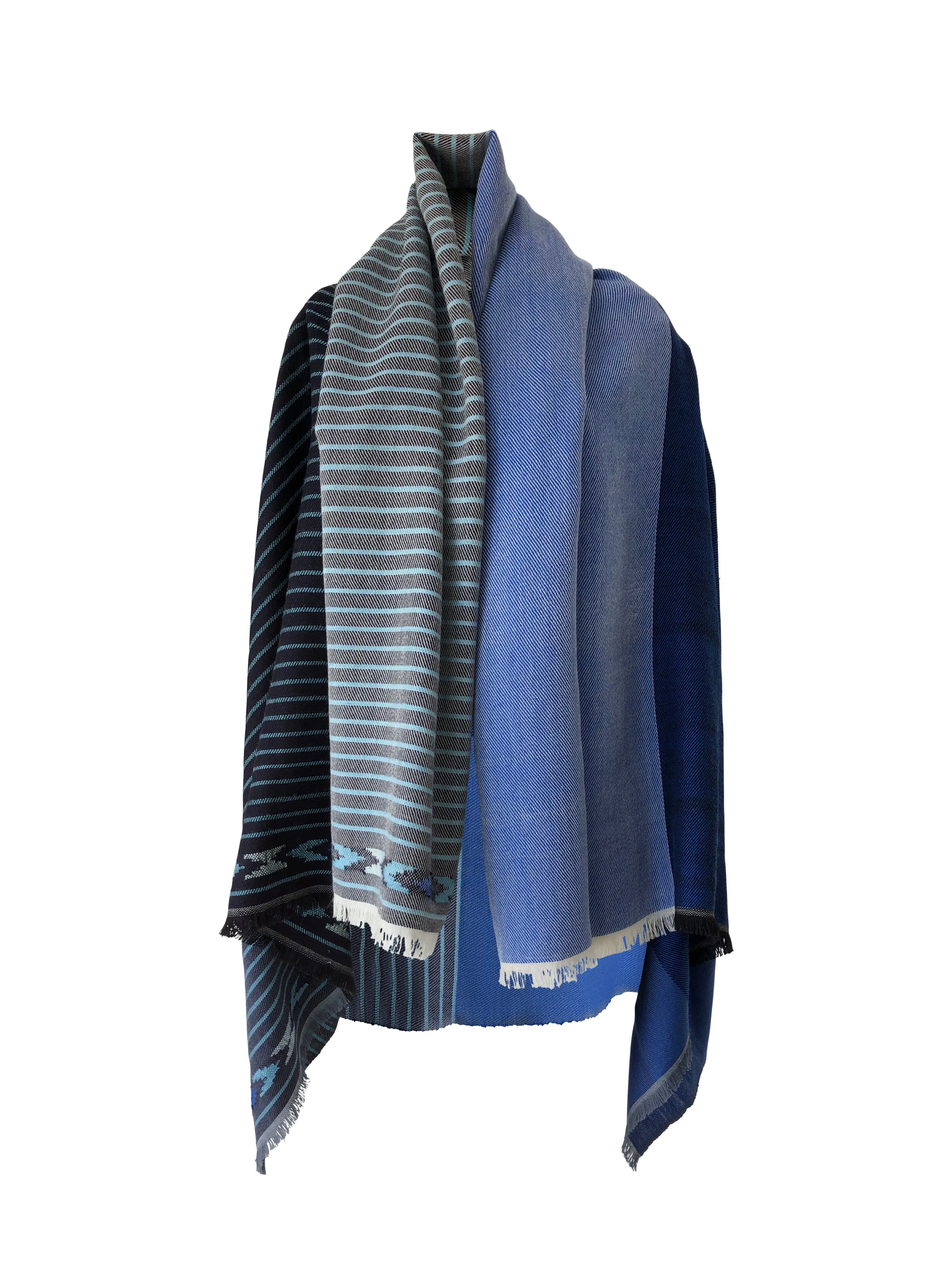 NEW! JULAHAS  Light Wool Cape Fusion Blue