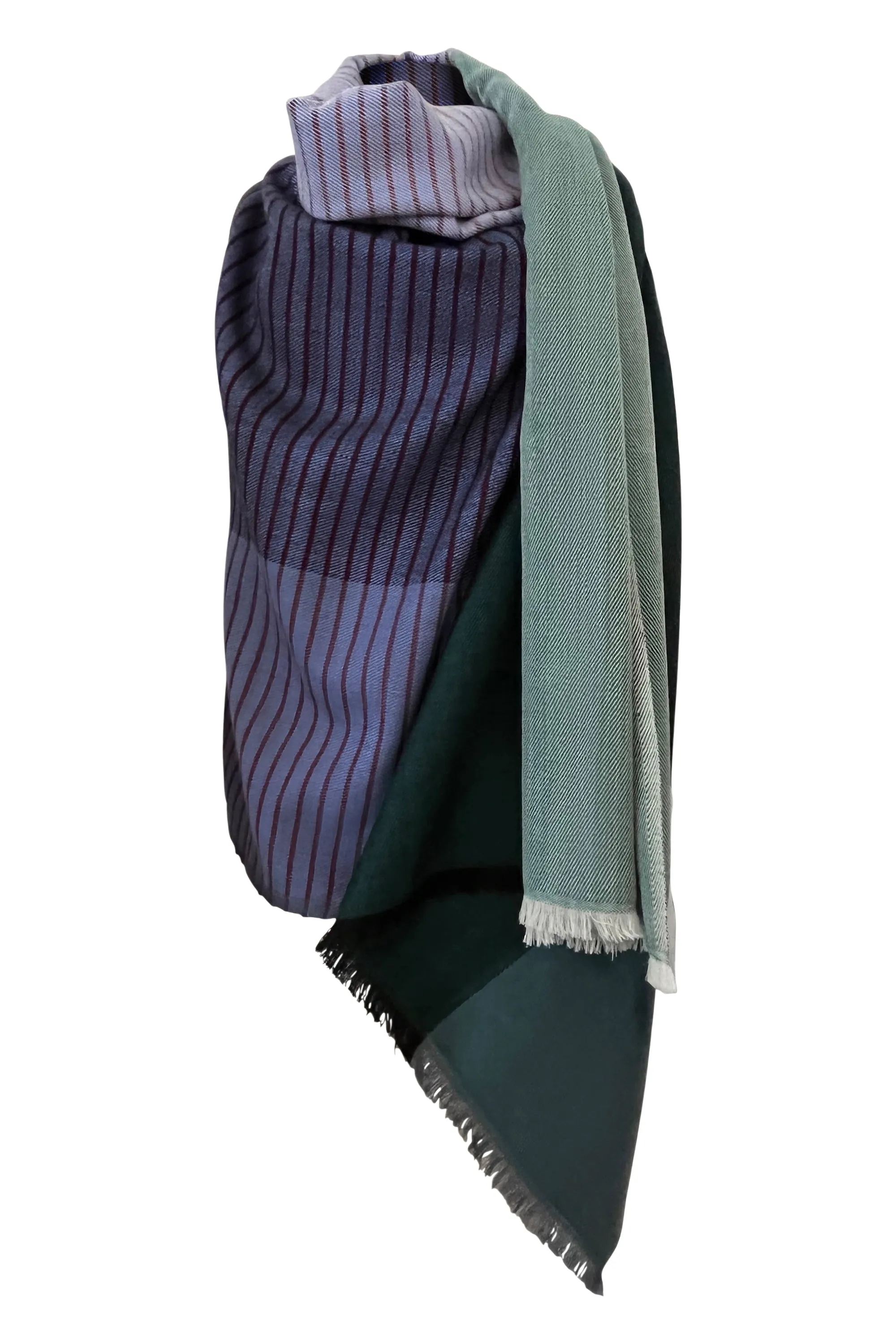 NEW! JULAHAS  Light Wool Cape Fusion Teal Purple