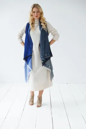 NEW! Light Wool Cape Fusion Blue