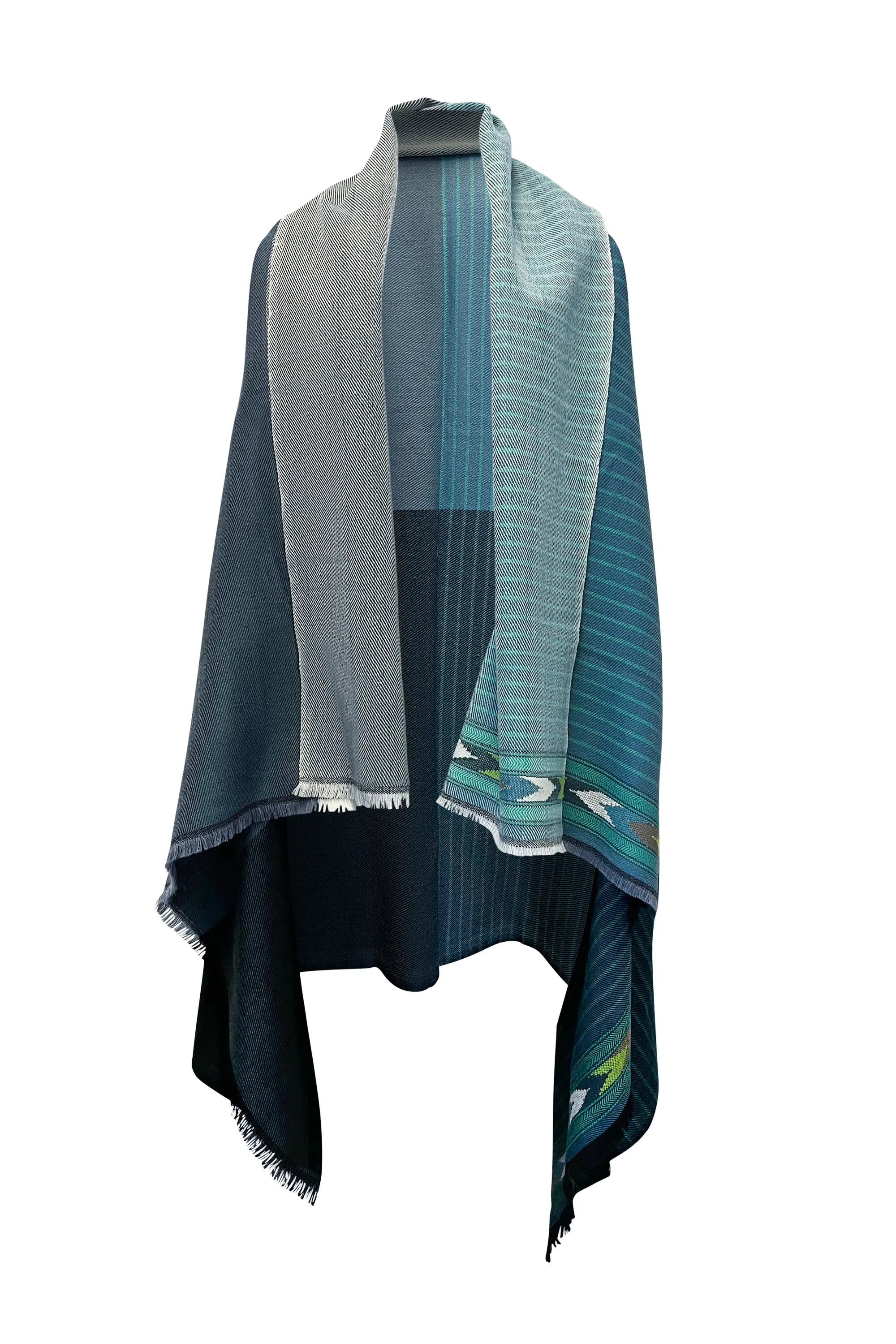 NEW! Light Wool Cape Fusion Teal